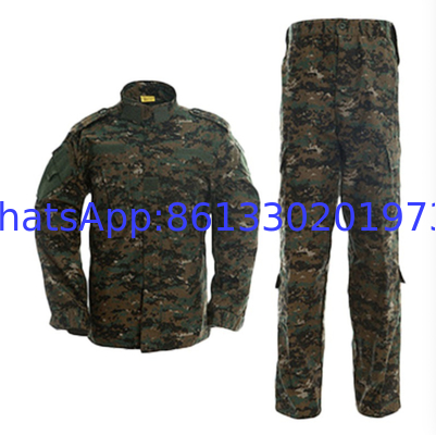 Breathable Abrasion Resistant Digital Camouflage Army Camouflage Uniform With Long Sleeves