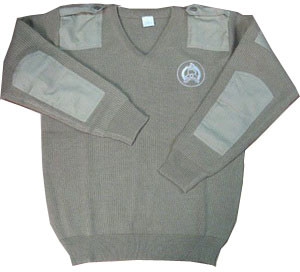 Zipper Closure Military Jersey for Army and Police in Solid Pattern