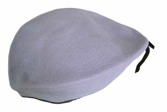 Flat Top Military Beret with Elastic Band Closure and Lightweight Construction